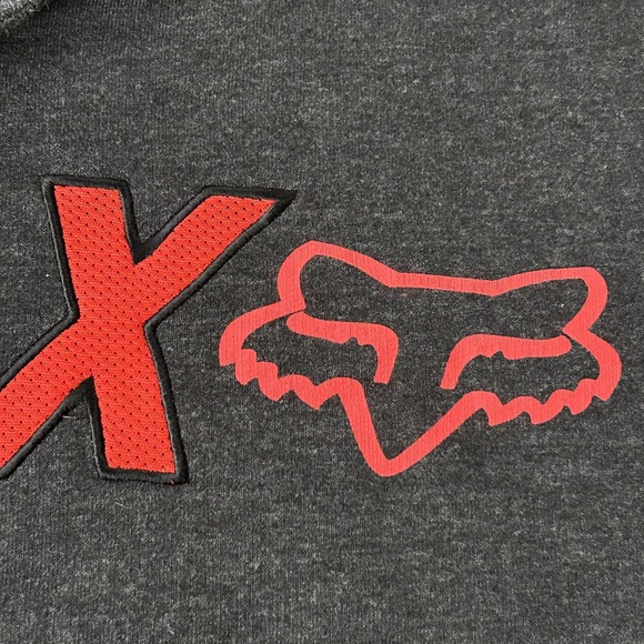 Fox Racing Hoodie Mens XL Gray Camo Pullover Moto Graphic Fleece Sweatshirt - Picture 6 of 11